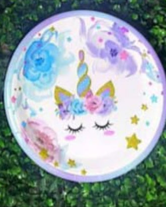 9 inch unicorn plates