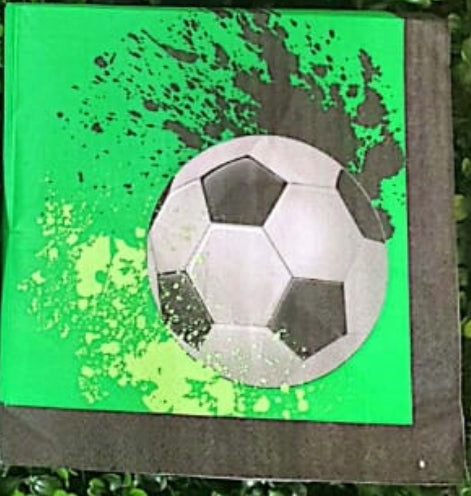 Soccer Serviettes 20pc