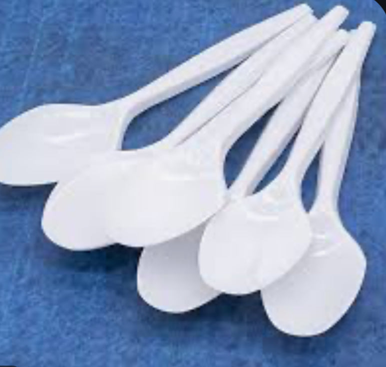 Plastic White Cutlery 40pc