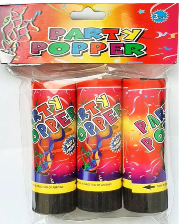 Party popper 3 pack